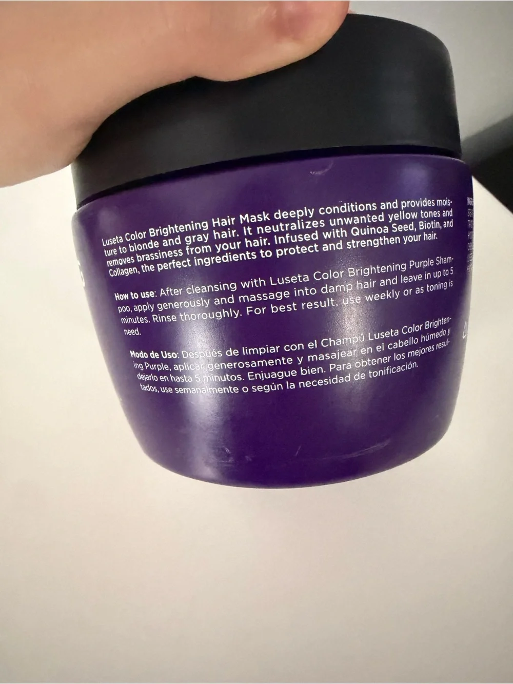 LUSETA Hair Mask Color Brightening 16.9 fl oz For Blonde & Gray Hair NEW